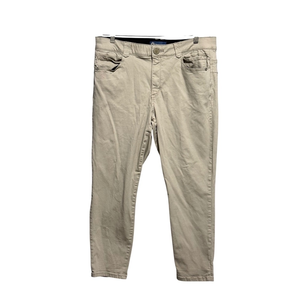 Democracy Ab Solution Skinny Pants Khaki Tan Cropped Trousers Womens 16p